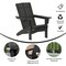 Flash Furniture Black Adirondack Patio Chair with Cupholder LE-HMP-1045-10-BK-GG - alternate 8